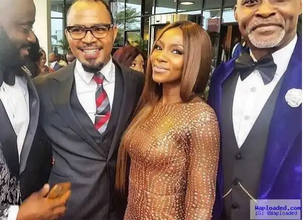Photos: Genevieve Looks Crispy, Shows Off Bold Trophy Award Received From AMCVA